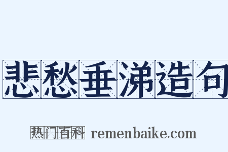 悲愁垂涕造句是什么意思的图片
